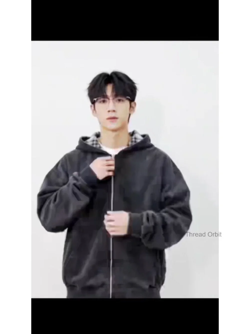 Checkered Hoodie, Y2K Hip-Hop Sportswear, Casual Jacket, Long Sleeve Pullover